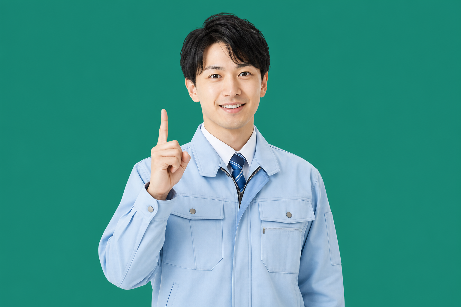 Abstract Japanese Male Employee Portrait